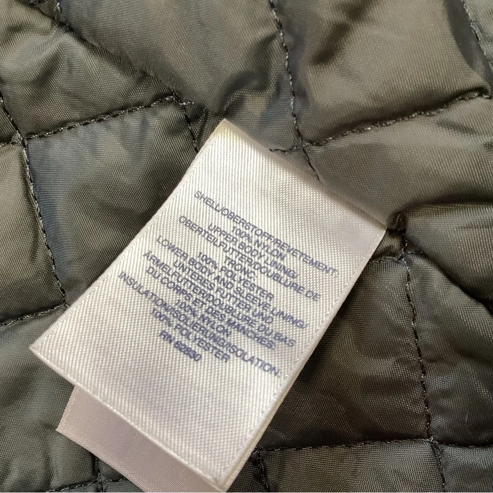 Youth Lands End Squall Fleece Lined Jacket Coat Black Gray Large 14-16‎